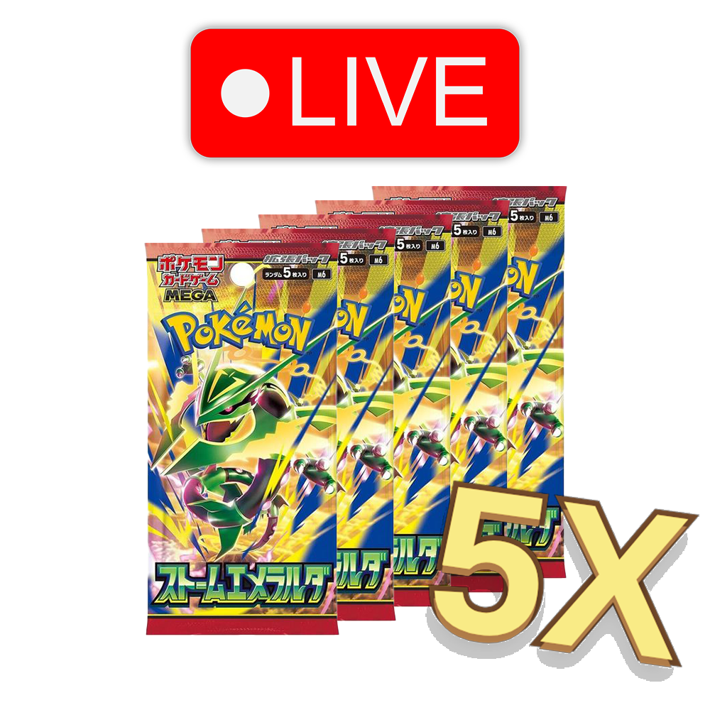 LIVE - 5x Japanese Storm Emeralda Pack